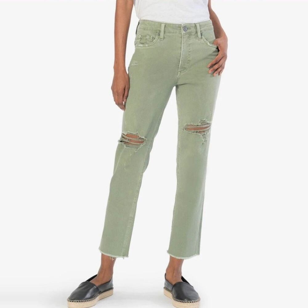 Kut From The Kloth Rachael Fab Ab High Waist Distressed Mom Jeans size 4